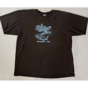 Men's Size XL Vintage Y2K Brown Bobs Barbara's Lounge Philly Retro Cadillac